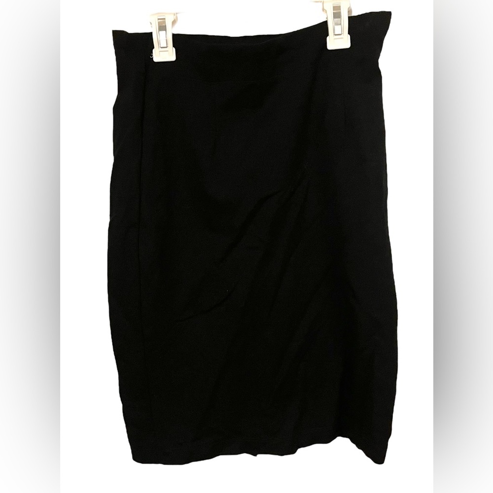 Eileen Fisher Black Skirt With Slit Petite Size PP